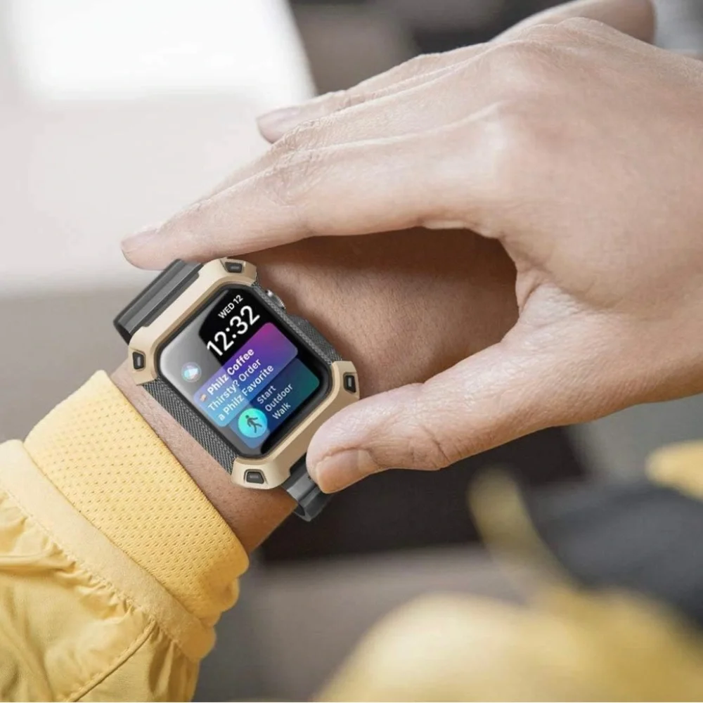 Rugged Protective Case w/Strap Bands Apple Watch Series 8/7/6/SE/5/4 [45/44mm]